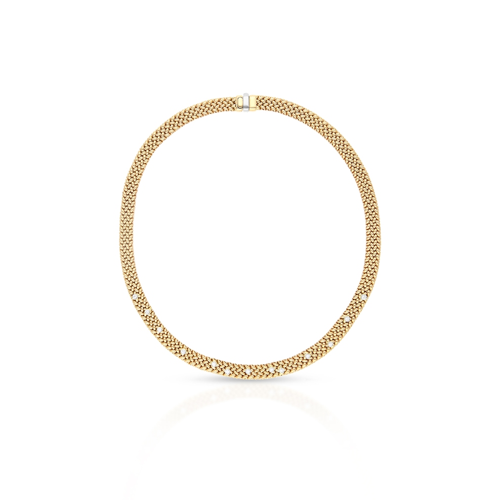 Naszyjnik złoty z brylantami