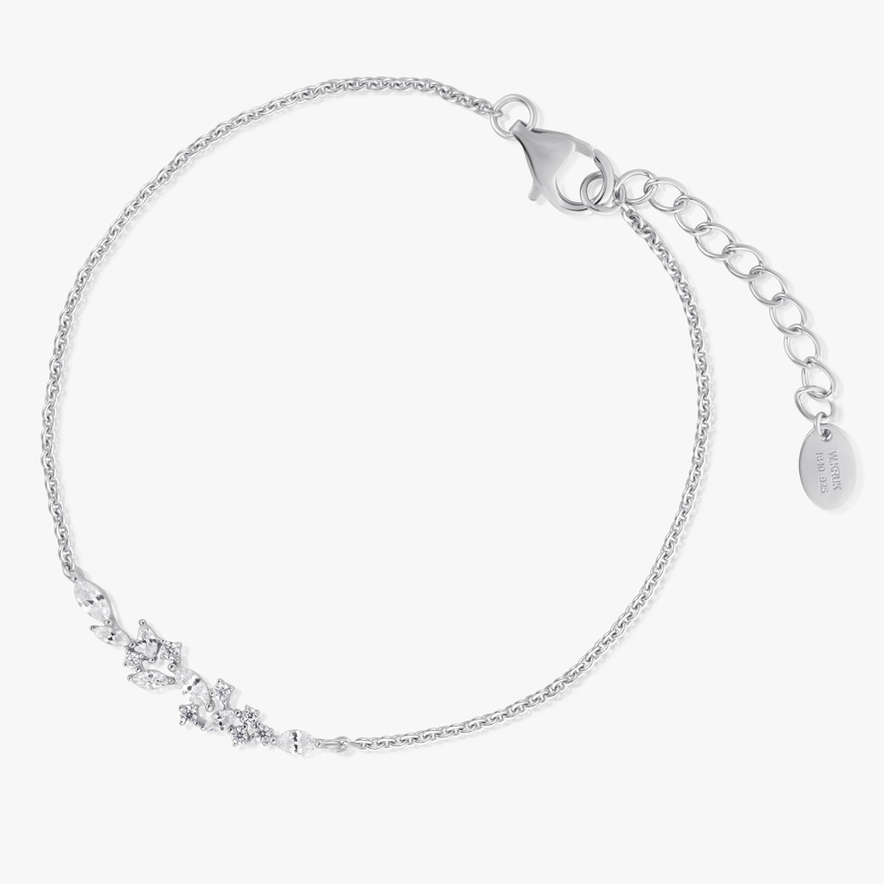 Bransoletka srebrna z cyrkoniami