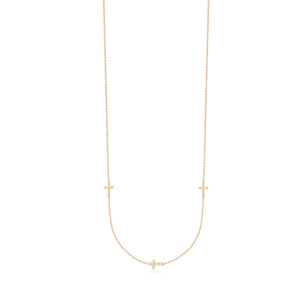Naszyjnik złoty krzyżyki