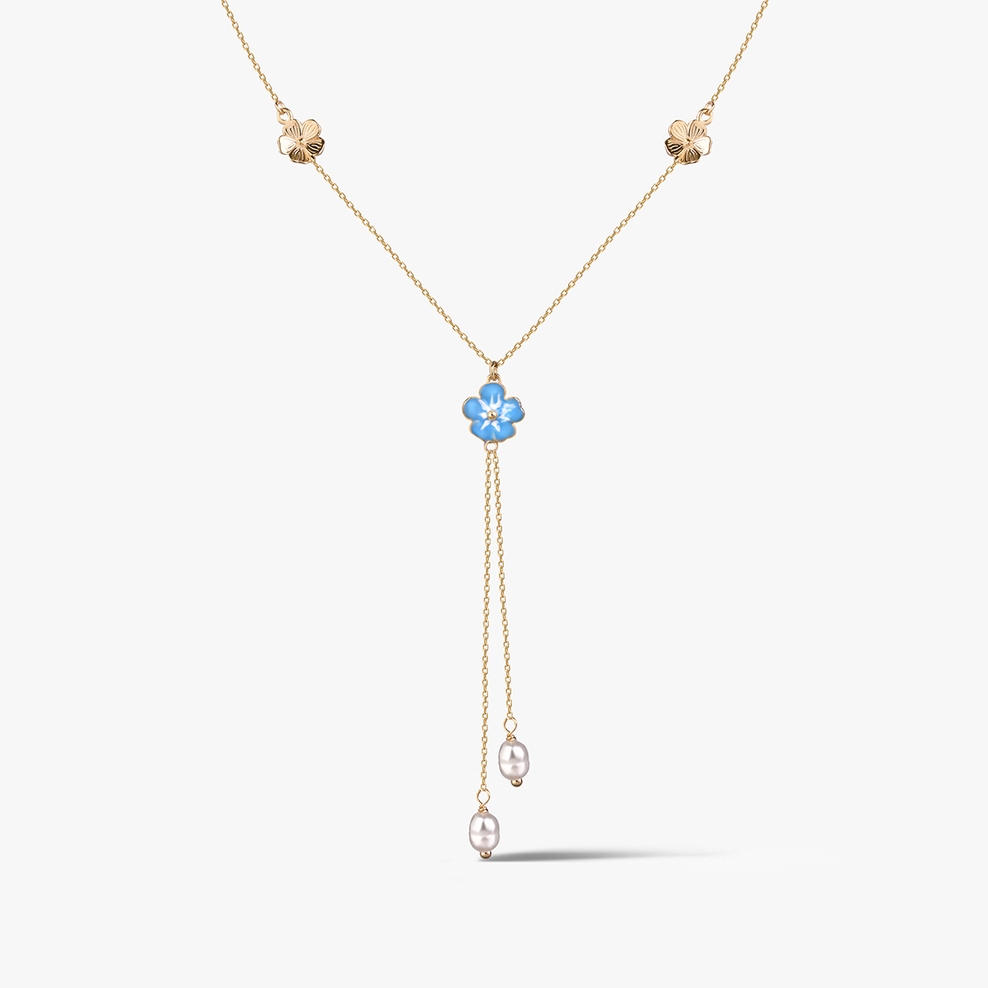 Naszyjnik złoty z perłą