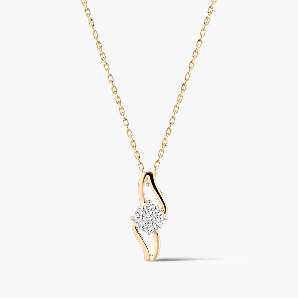 Wisiorek złoty z diamentami