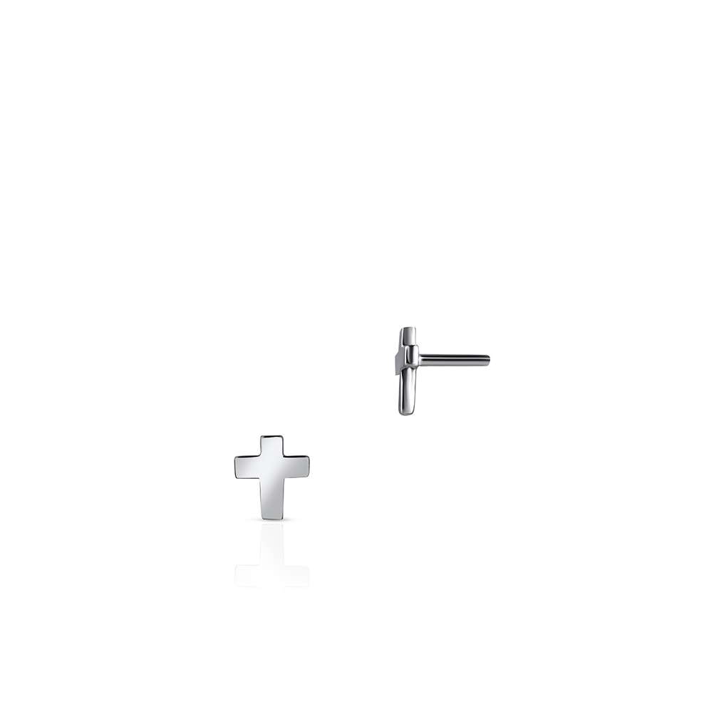Kolczyki srebrne krzyżyki