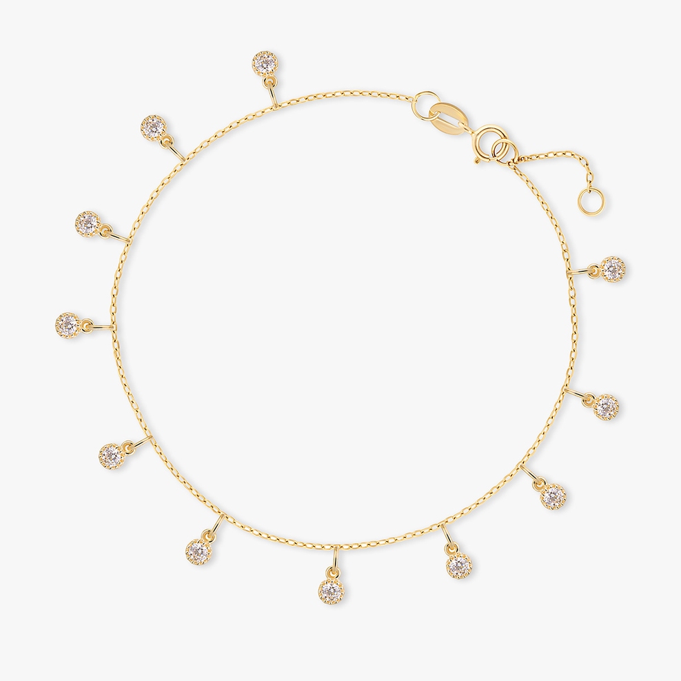 Bransoleta złota na nogę