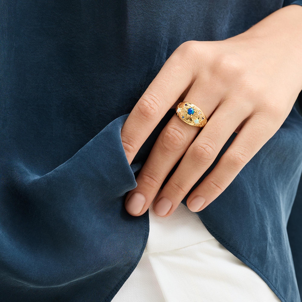 Pierścionek srebrny Alchemia