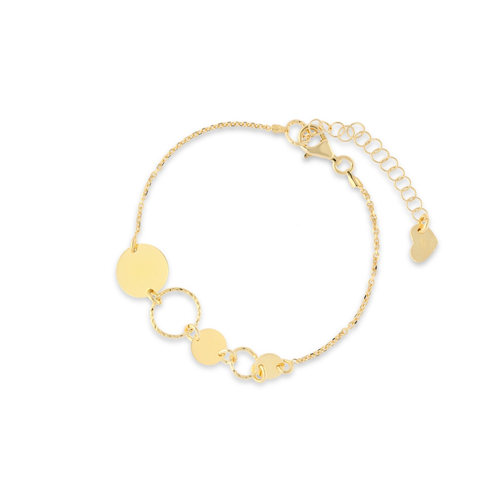 Bransoleta srebrna koła