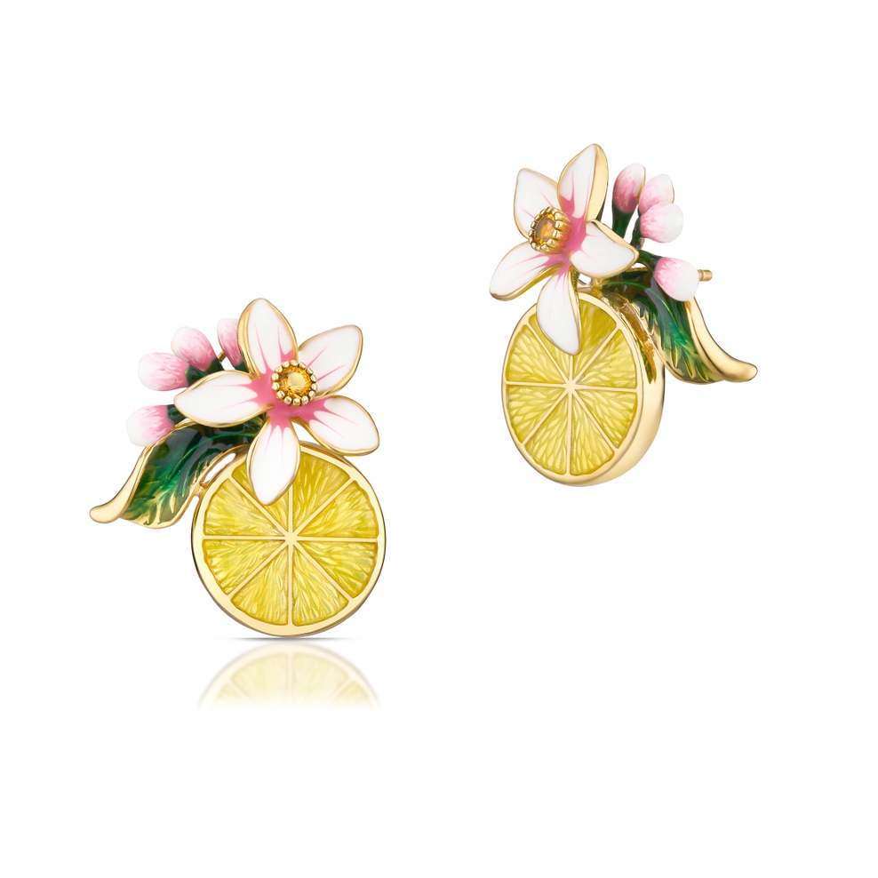 Kolczyki srebrne Kwiaty Nocy Cytrusy