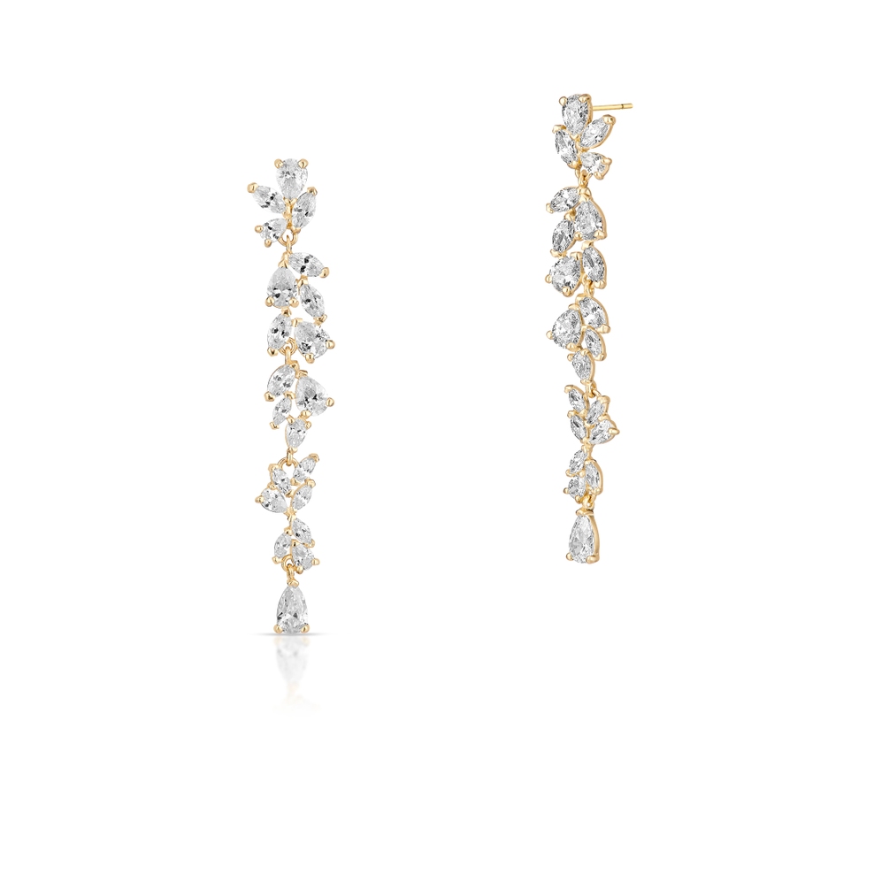 Kolczyki złote z cyrkoniami