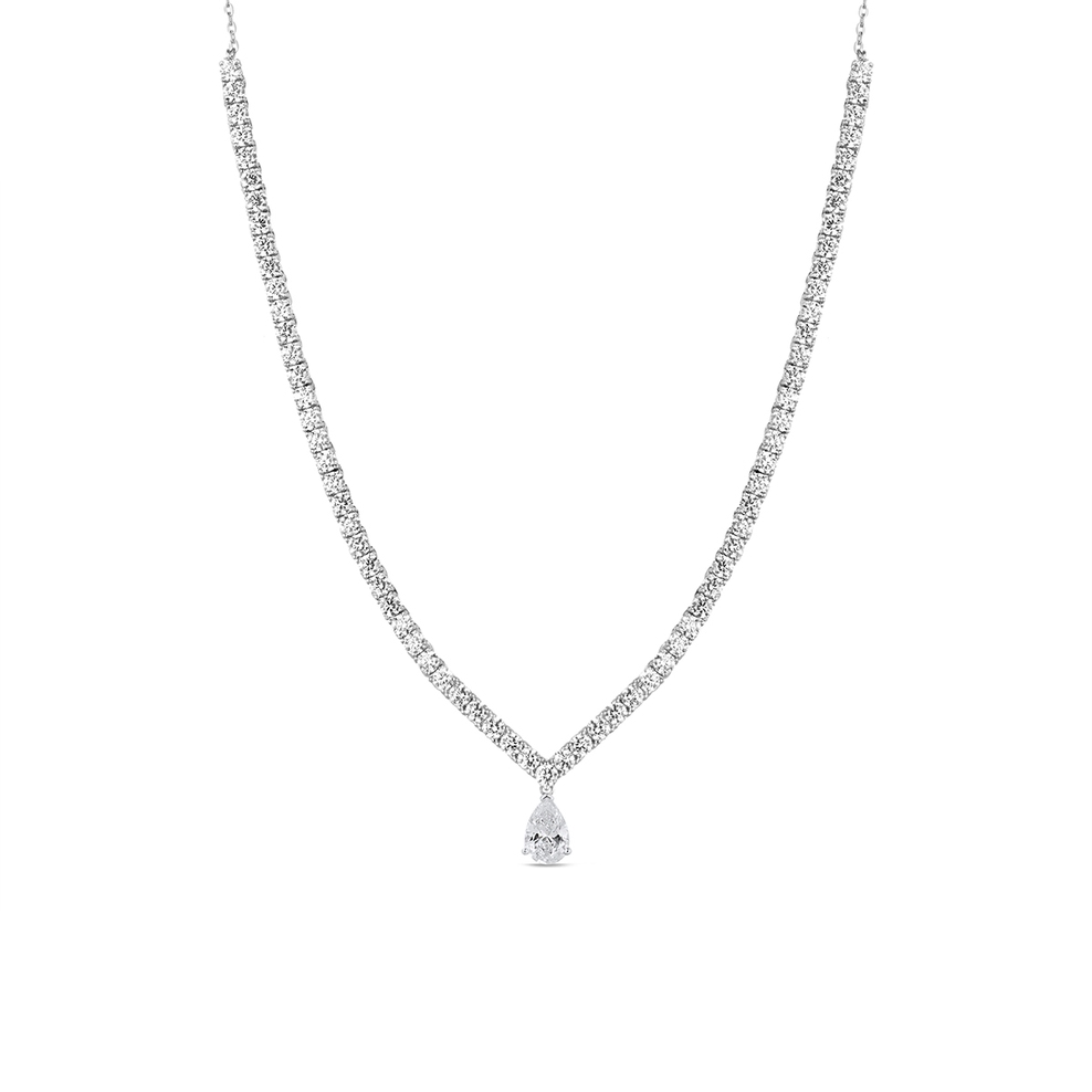 Naszyjnik złoty z cyrkoniami Ceremonials