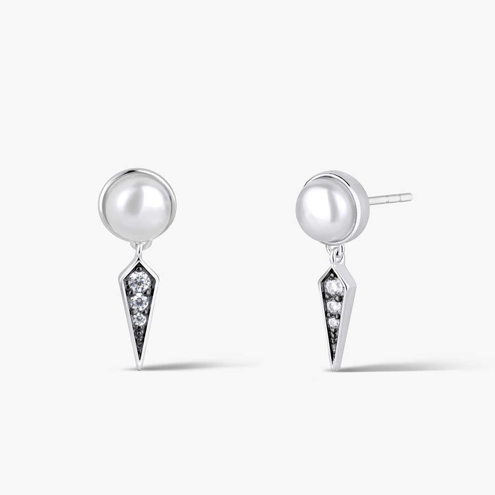 Kolczyki srebrne Royal Star