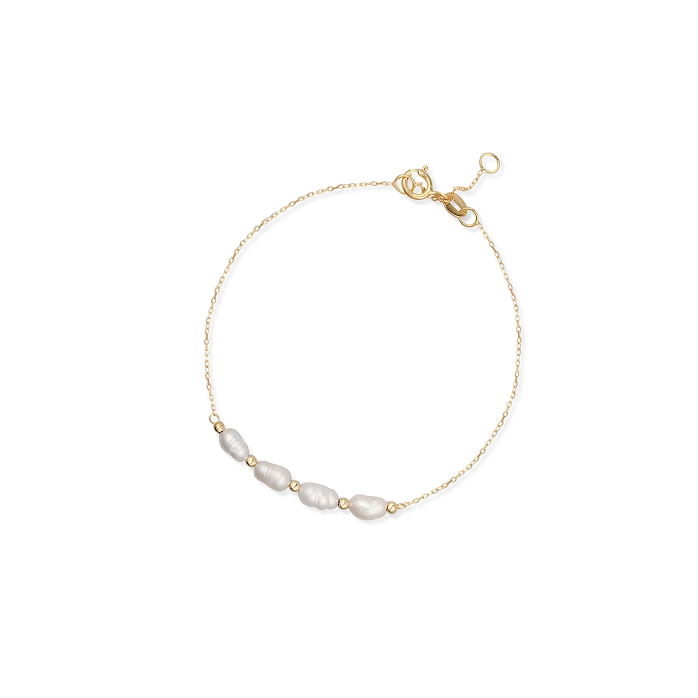 Bransoleta złota z perłami