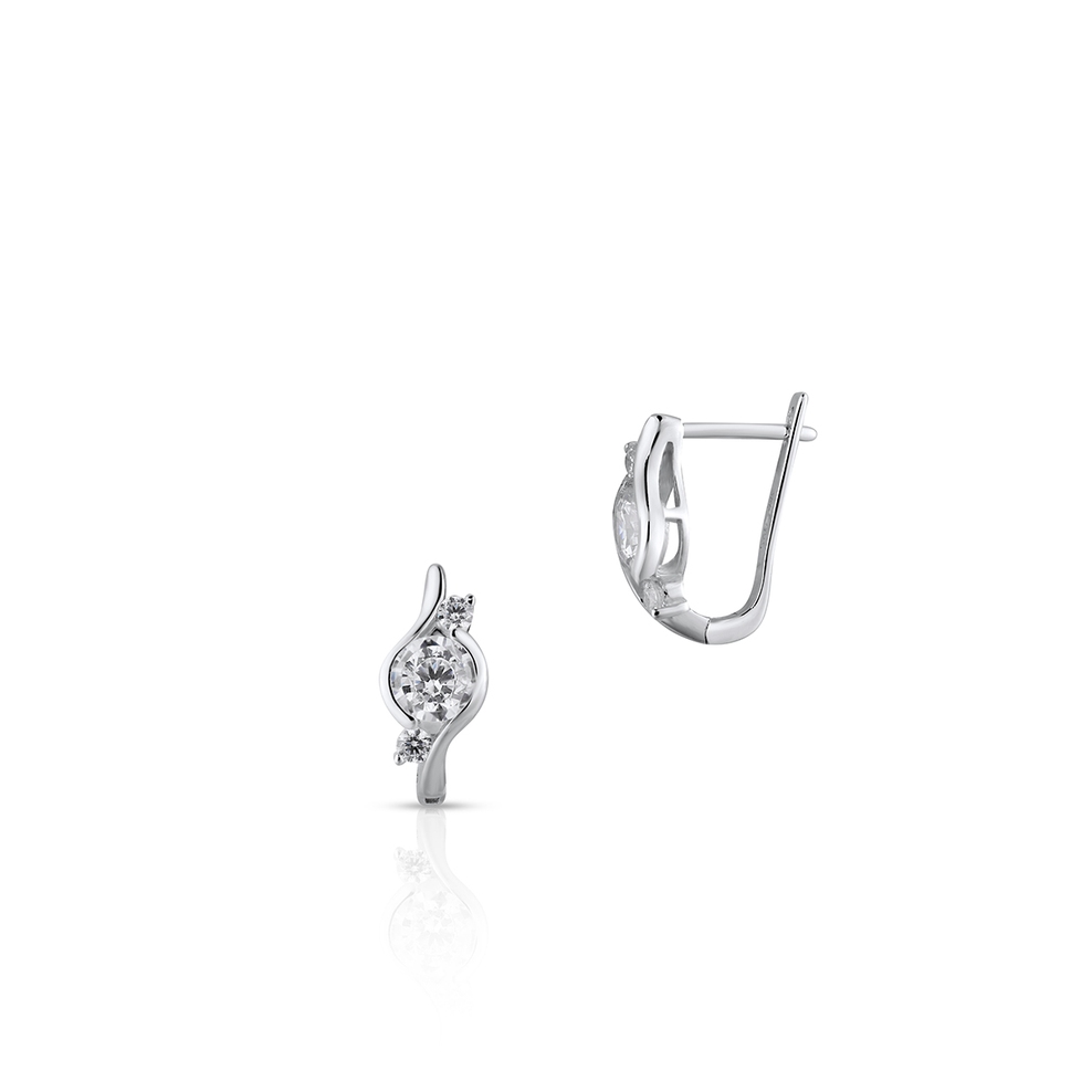 Kolczyki srebrne z cyrkoniami