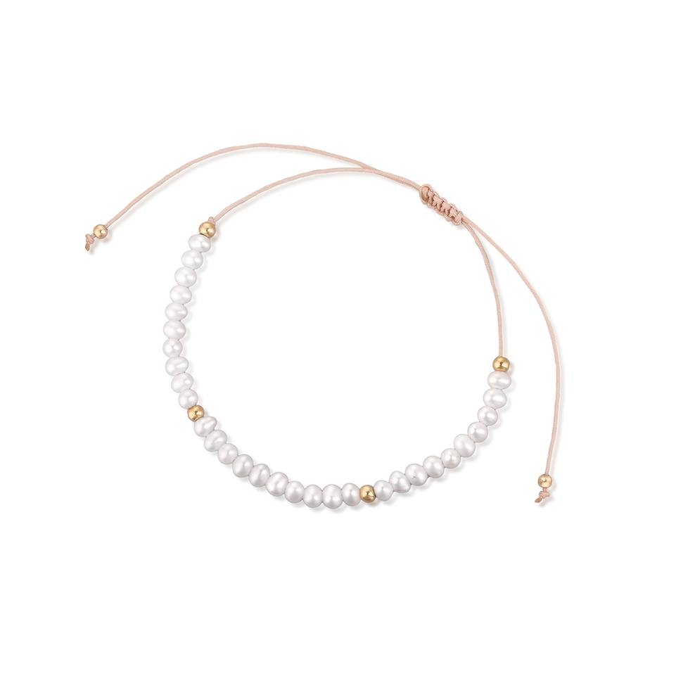 Bransoleta sznurkowa z perłami