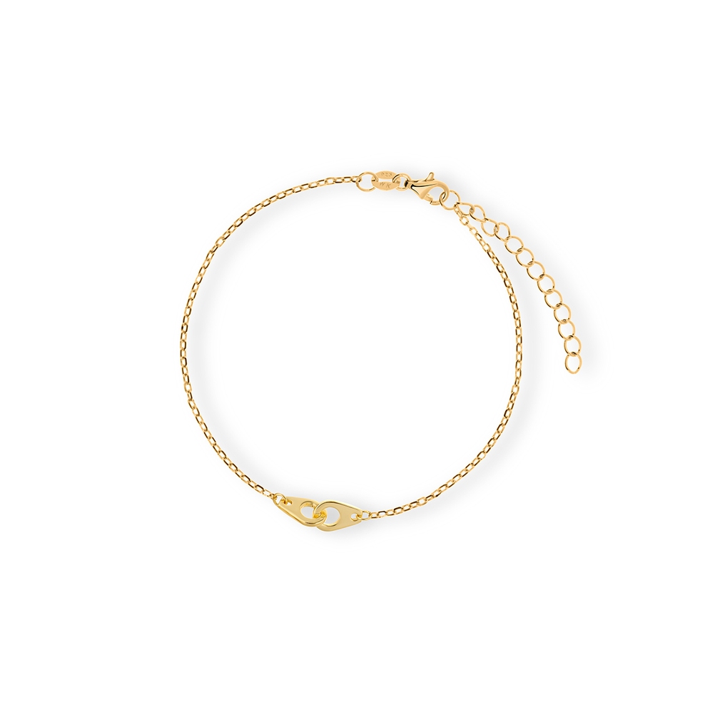 Bransoleta srebrna pozłacana