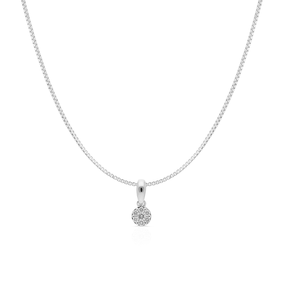 Wisiorek białe złoto z brylantami