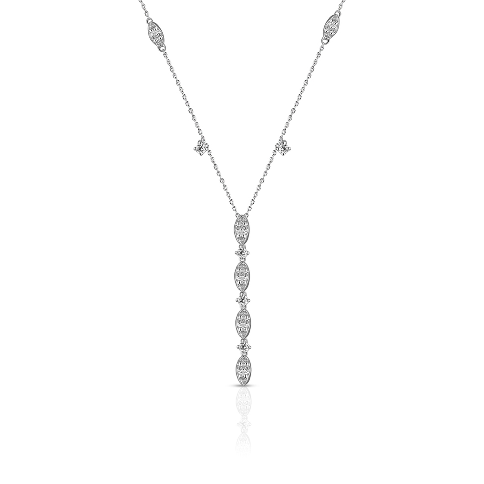 Naszyjnik białe złoto z brylantami