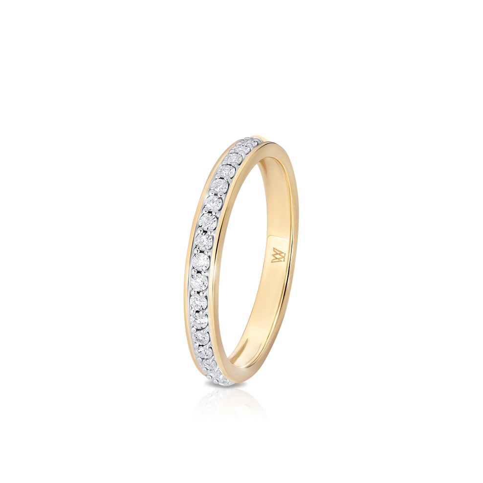 Pierścionek złoty z diamentami