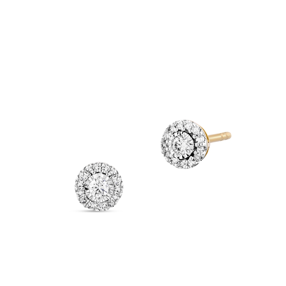 Kolczyki złote diamentami