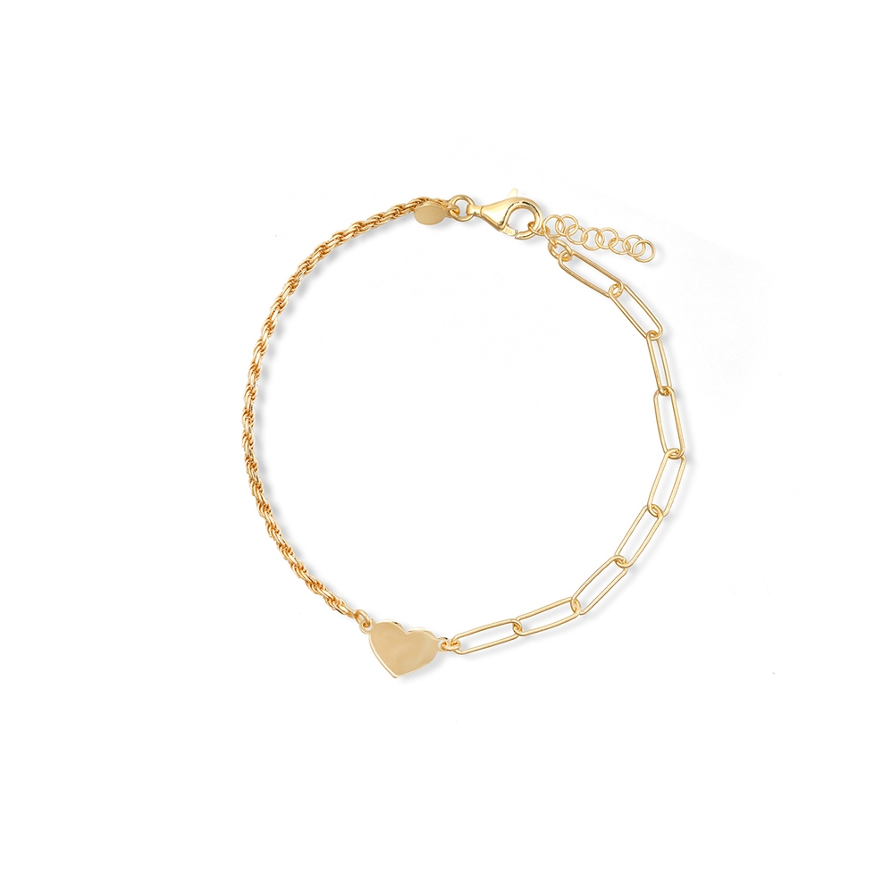 Bransoleta srebrna pozłacana