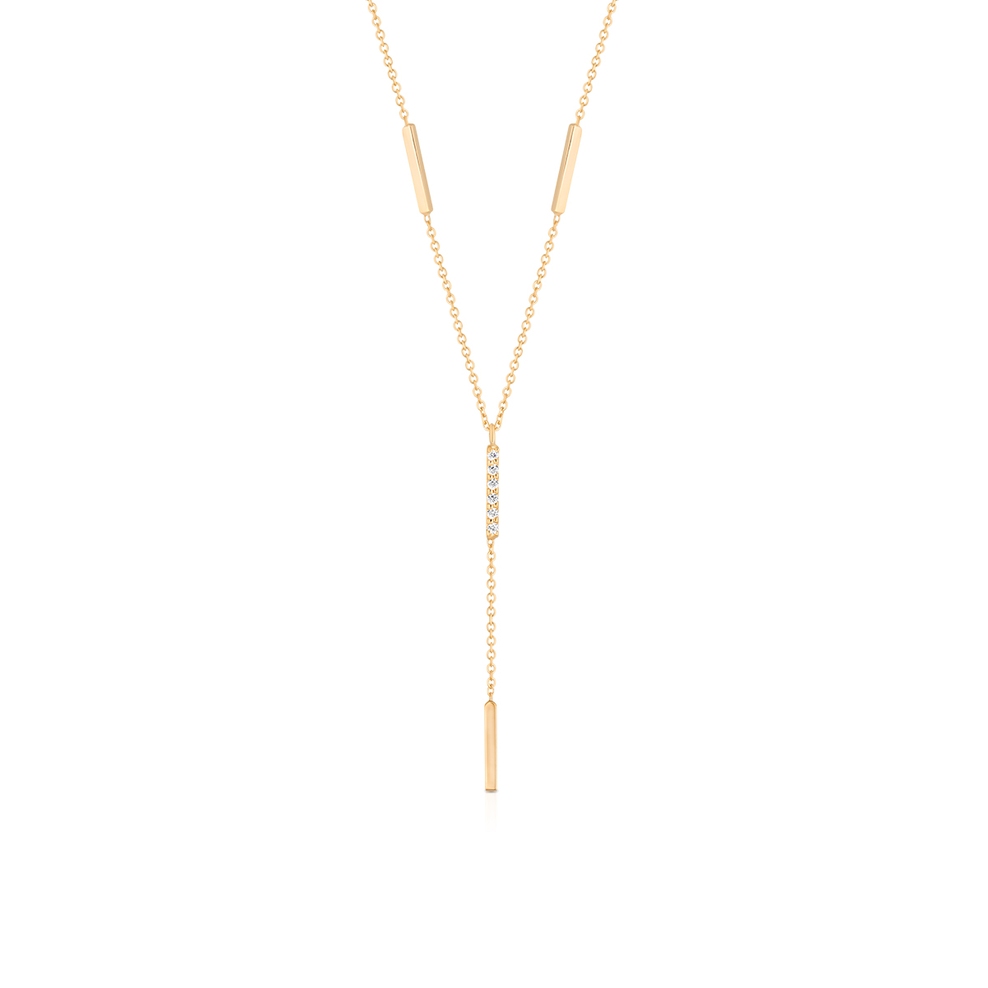 Naszyjnik złoty z cyrkoniami