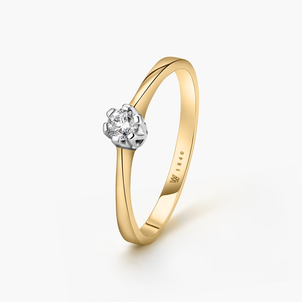 Pierścionek zaręczynowy złoty Jedyny