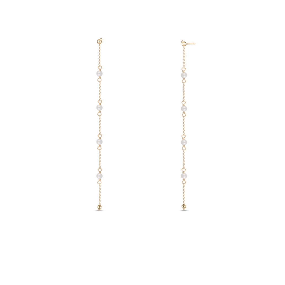 Kolczyki złote z perłami