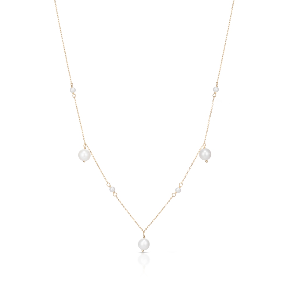Naszyjnik złoty z perłami