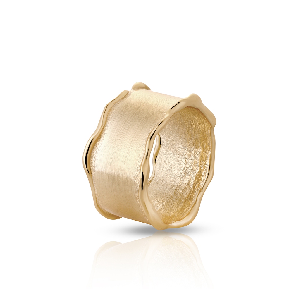 Pierścionek srebrny pozłacany