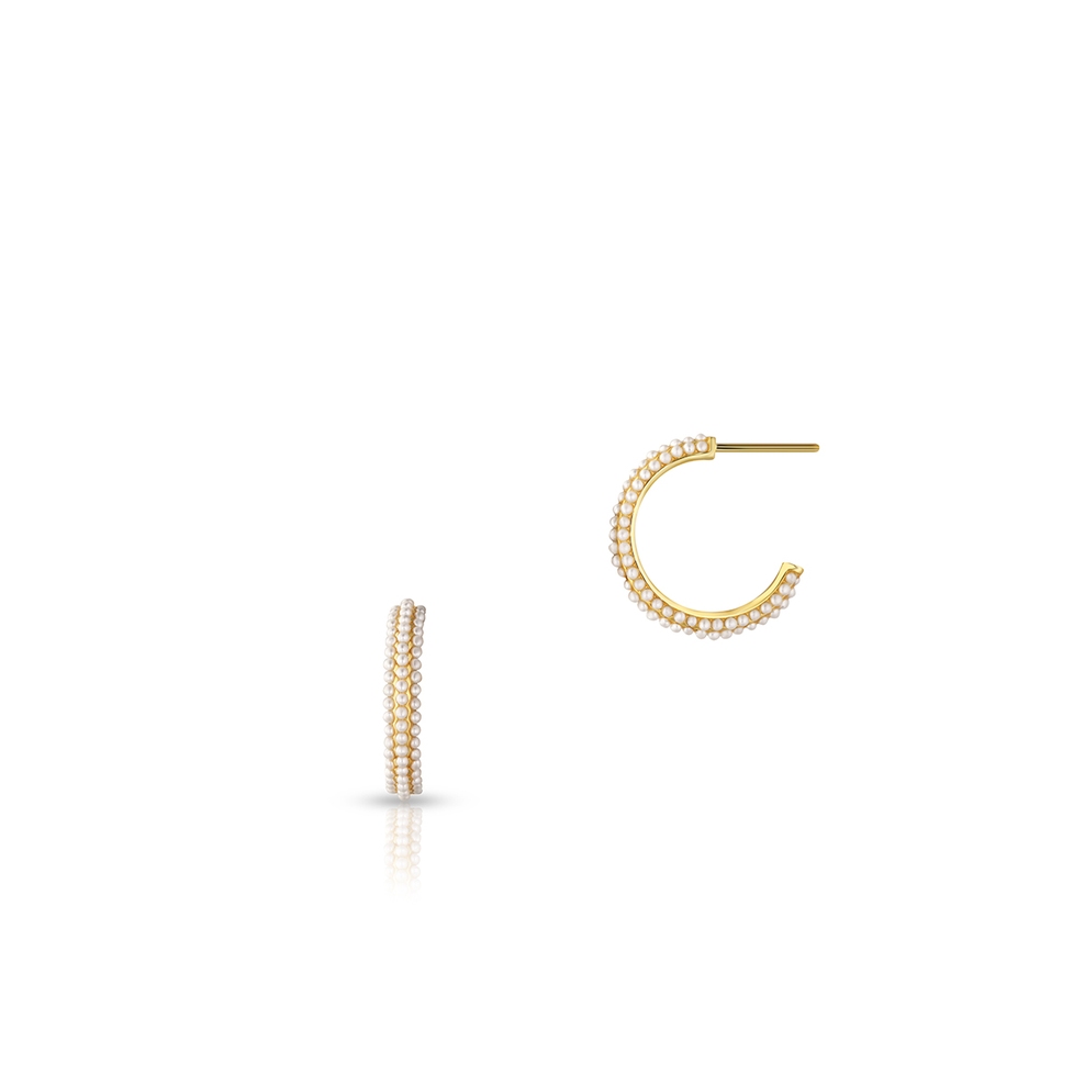 Kolczyki srebrne półkola