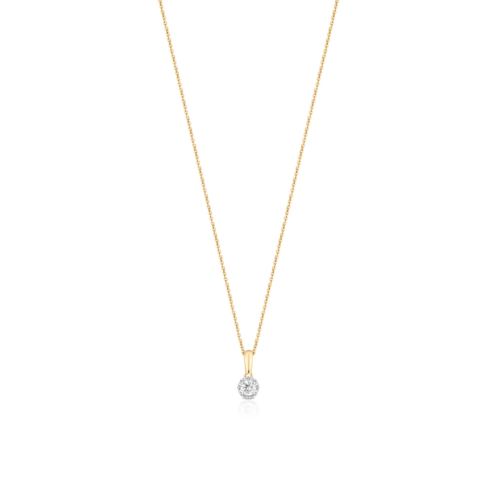 Wisiorek złoty z brylantem