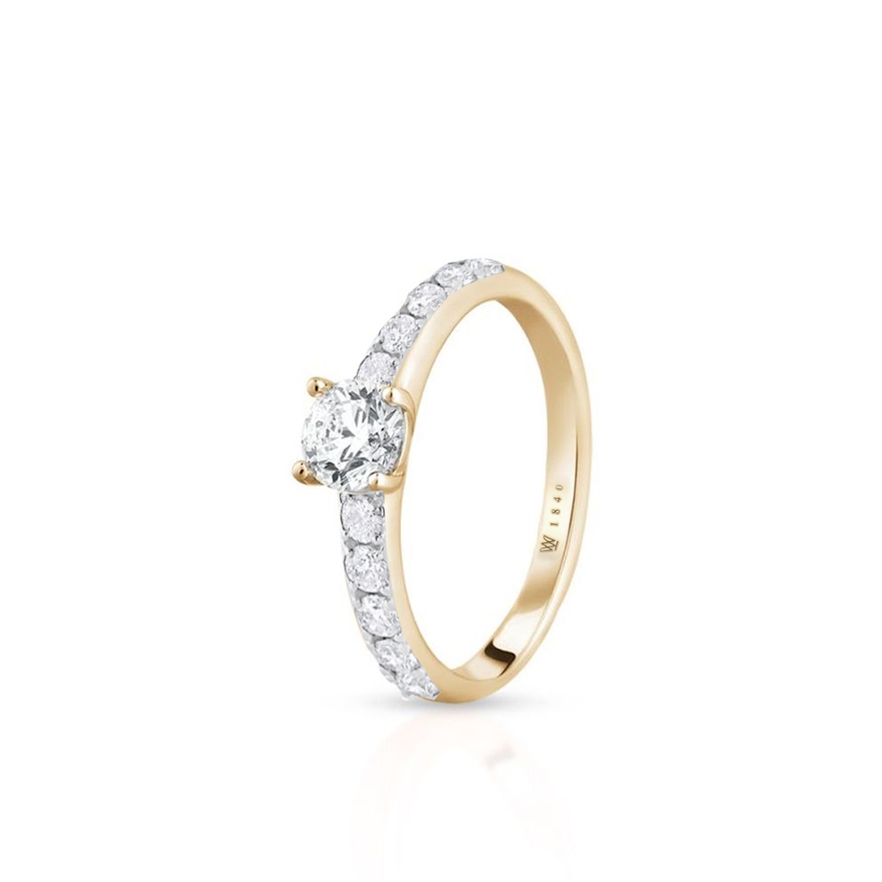 Pierścionek zaręczynowy złoty Szczęśliwy