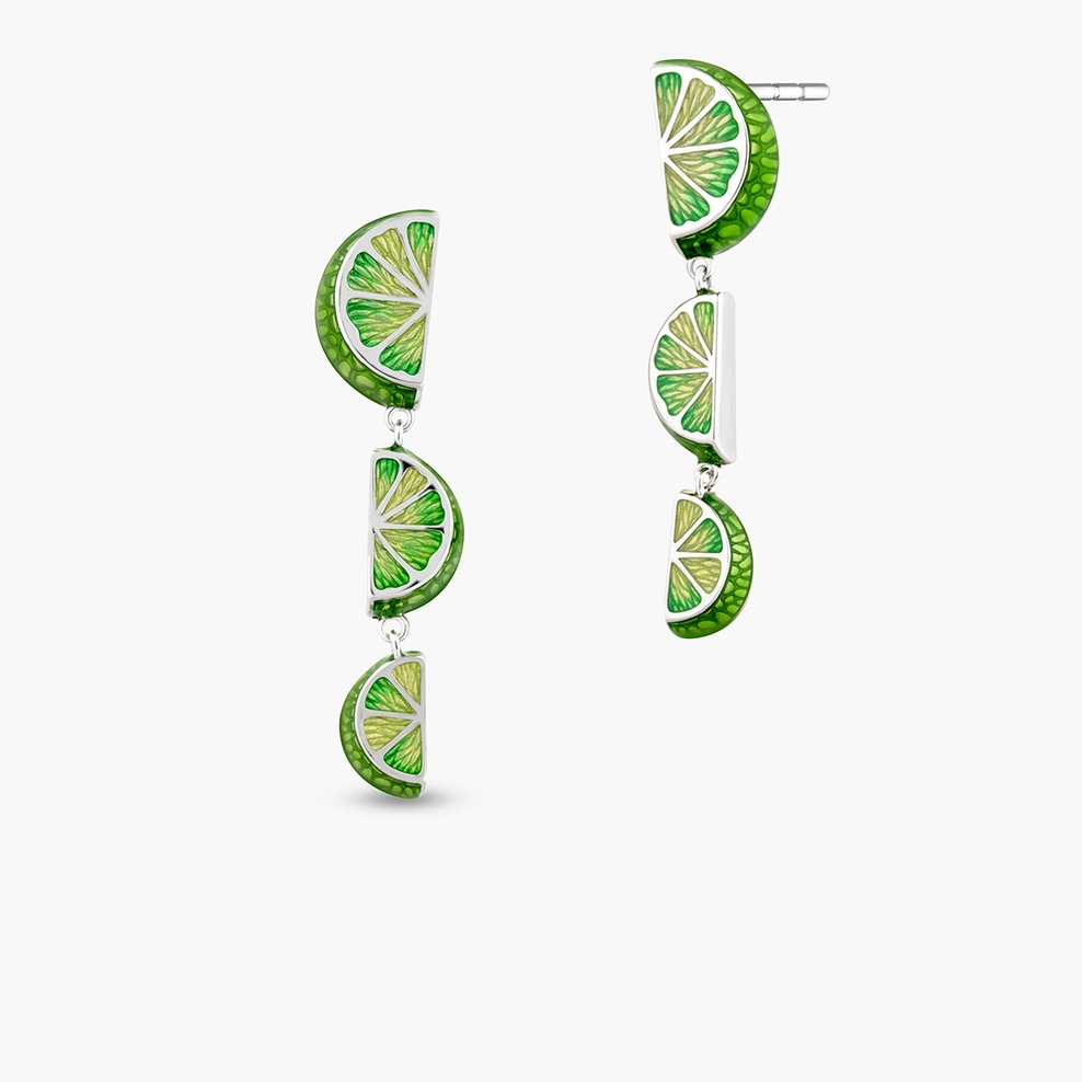 Kolczyki srebrne Kwiaty Nocy Limonki