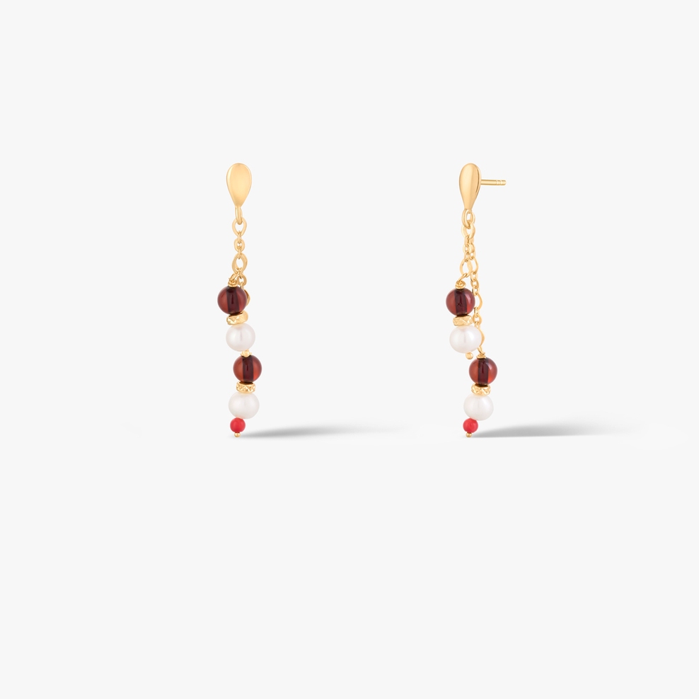 Kolczyki srebrne z bursztynami