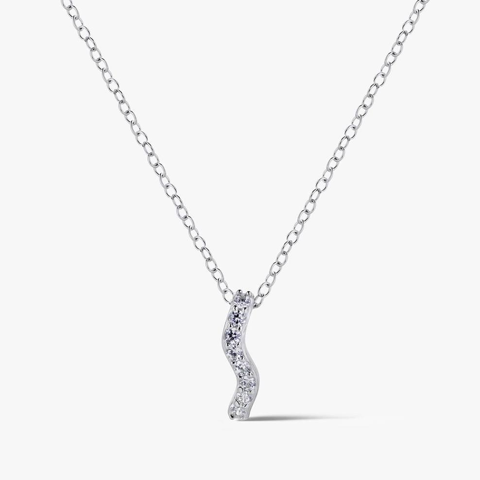 Naszyjnik srebrny z cyrkoniami