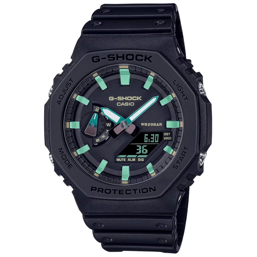 ZEGAREK G-SHOCK Teal and Brown