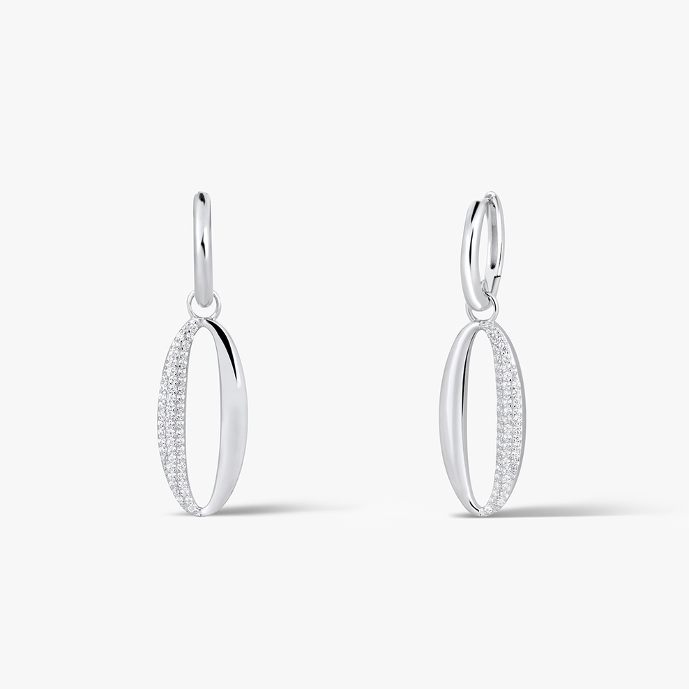 Kolczyki srebrne z cyrkoniami