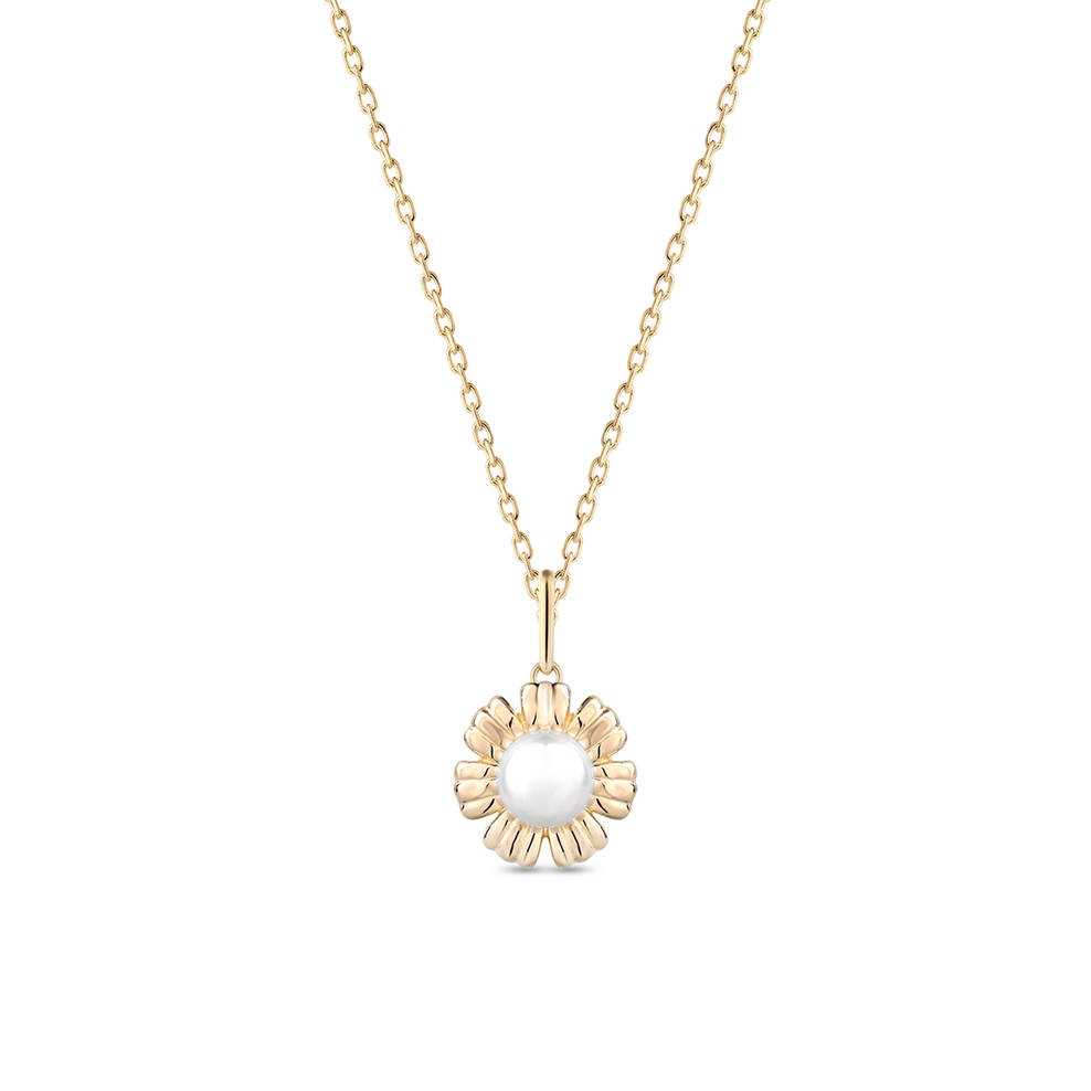 Wisiorek złoty z perłą