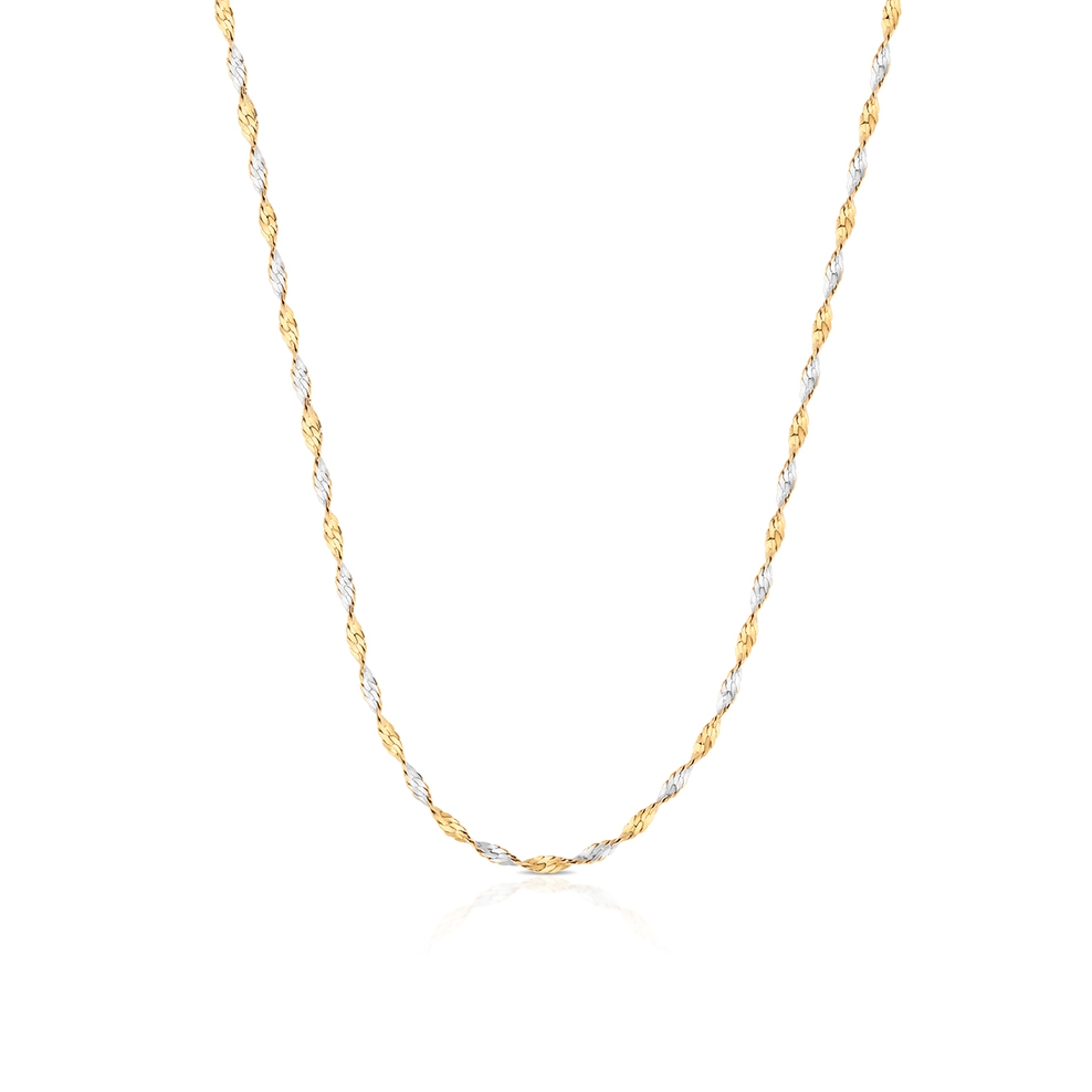 Łańcuszek złoty bicolor singapur