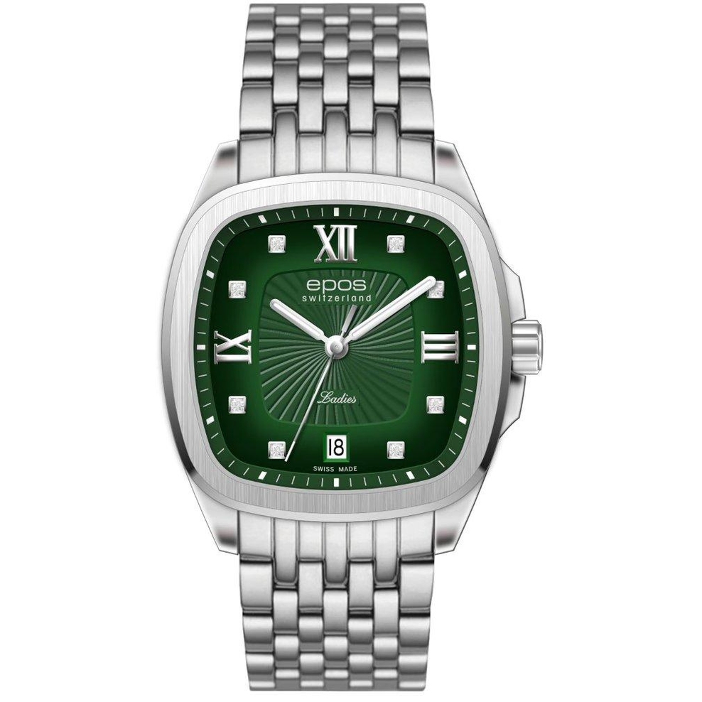 ZEGAREK EPOS QUARTZ LADY SQUARE ROUNDED DIAMONDS