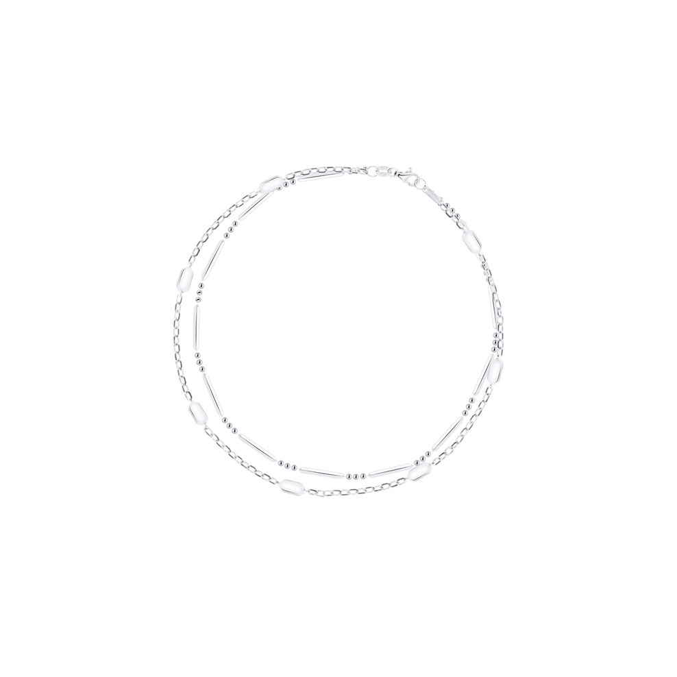 Bransoletka srebrna podwójna