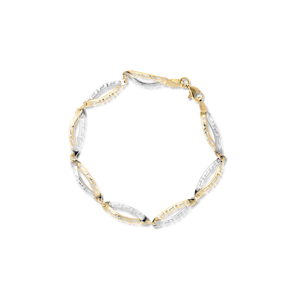 Bransoleta złota bicolor