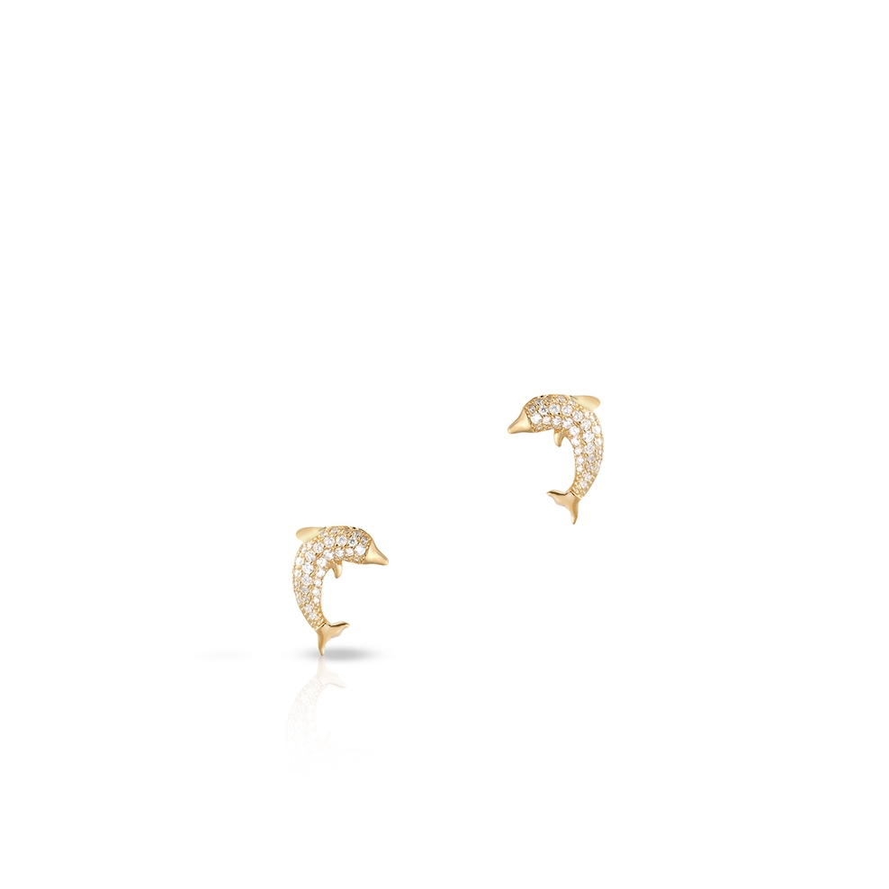 Kolczyki srebrne pozłacane