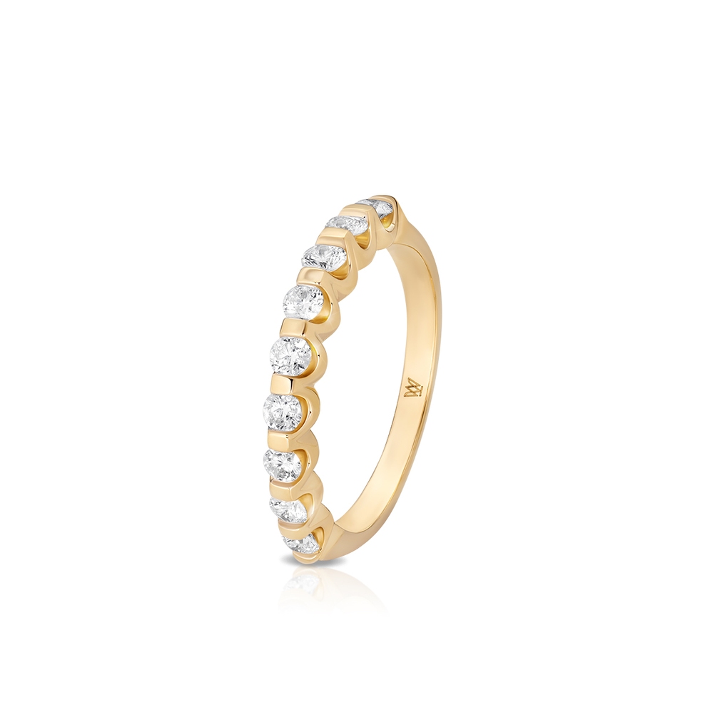 Pierścionek złoty z diamentami