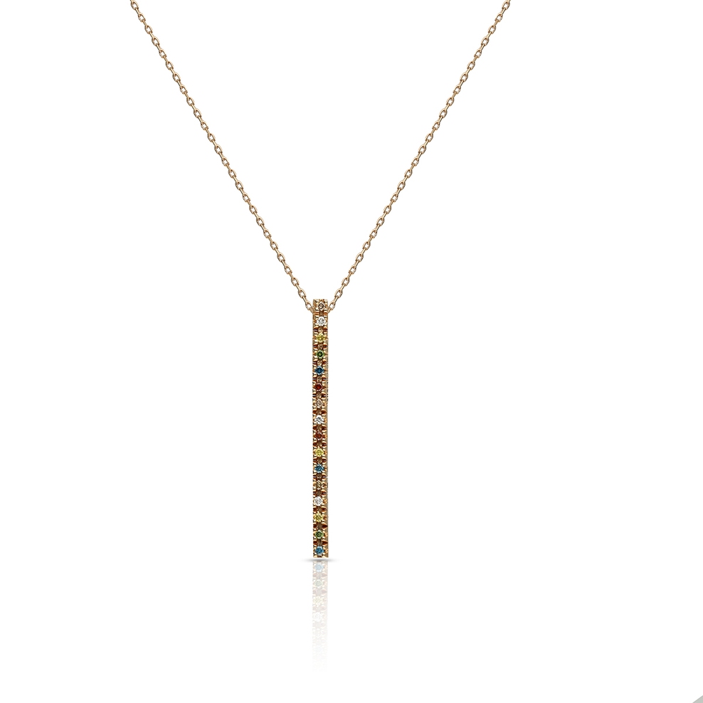 Naszyjnik różowe złoto z brylantami