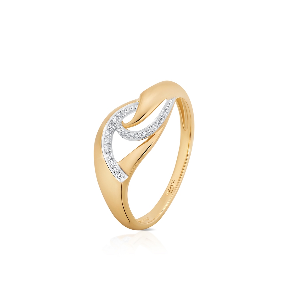 Pierścionek złoty z diamentami