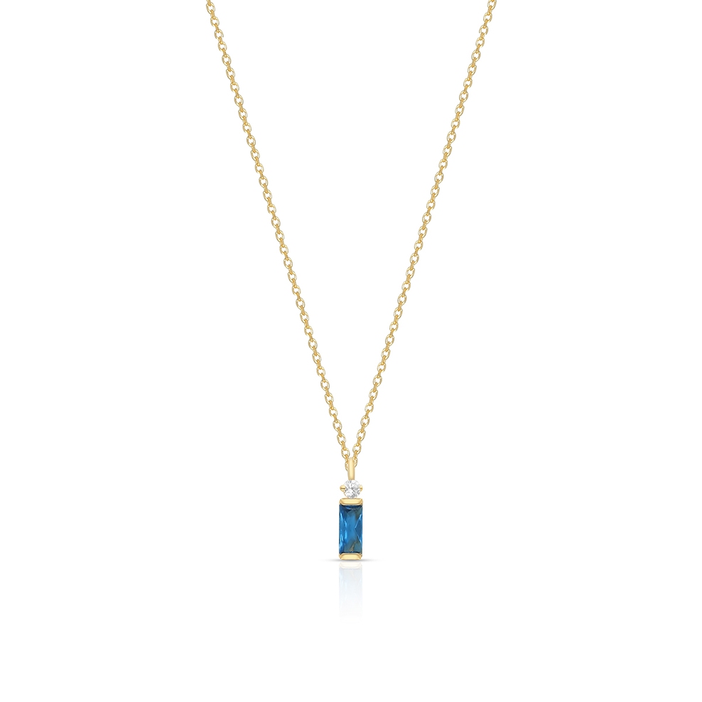 Naszyjnik złoty z cyrkoniami