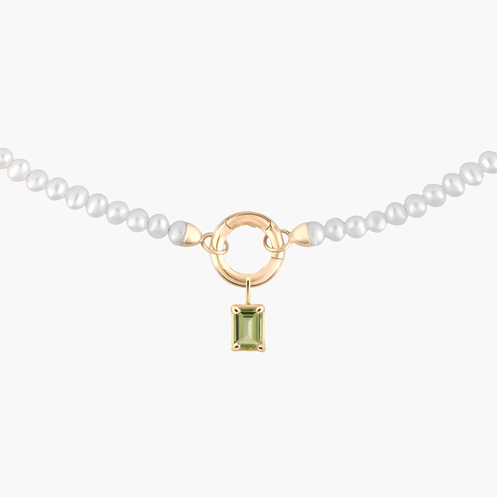 Wisiorek złoty z oliwinem