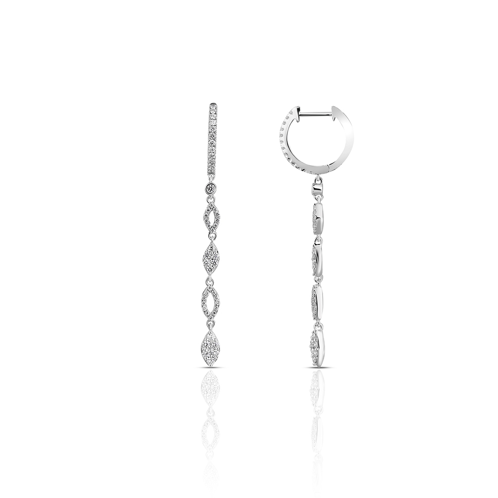 Kolczyki białe złoto z brylantami