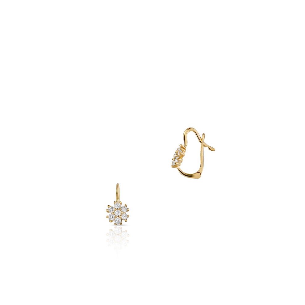 Kolczyki złote z cyrkoniami