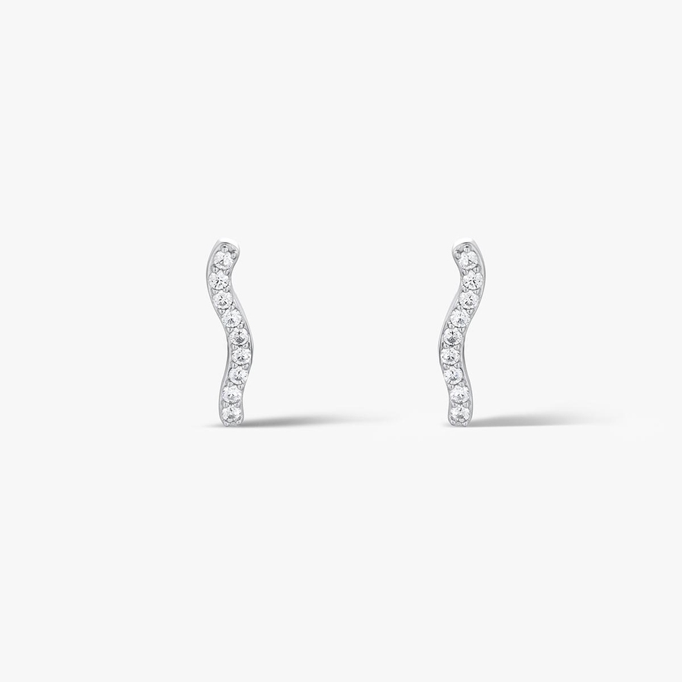 Kolczyki srebrne z cyrkoniami