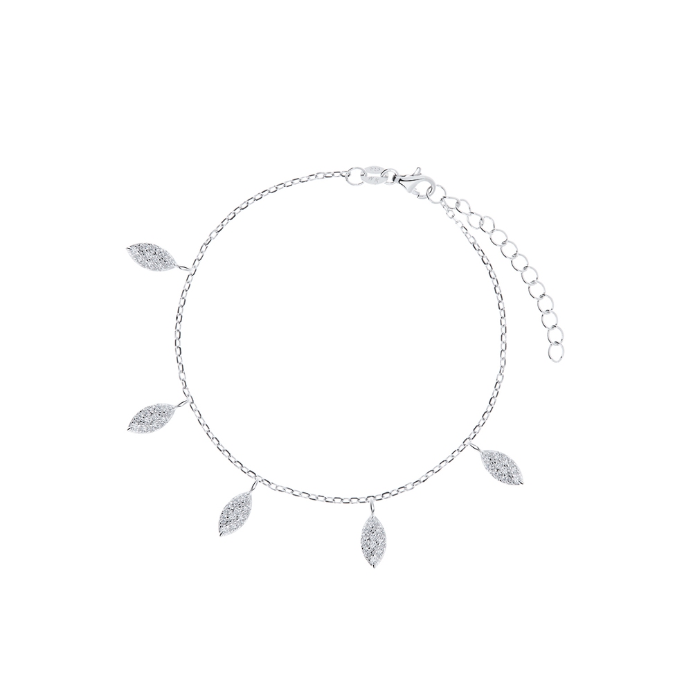 Bransoletka srebrna z cyrkoniami